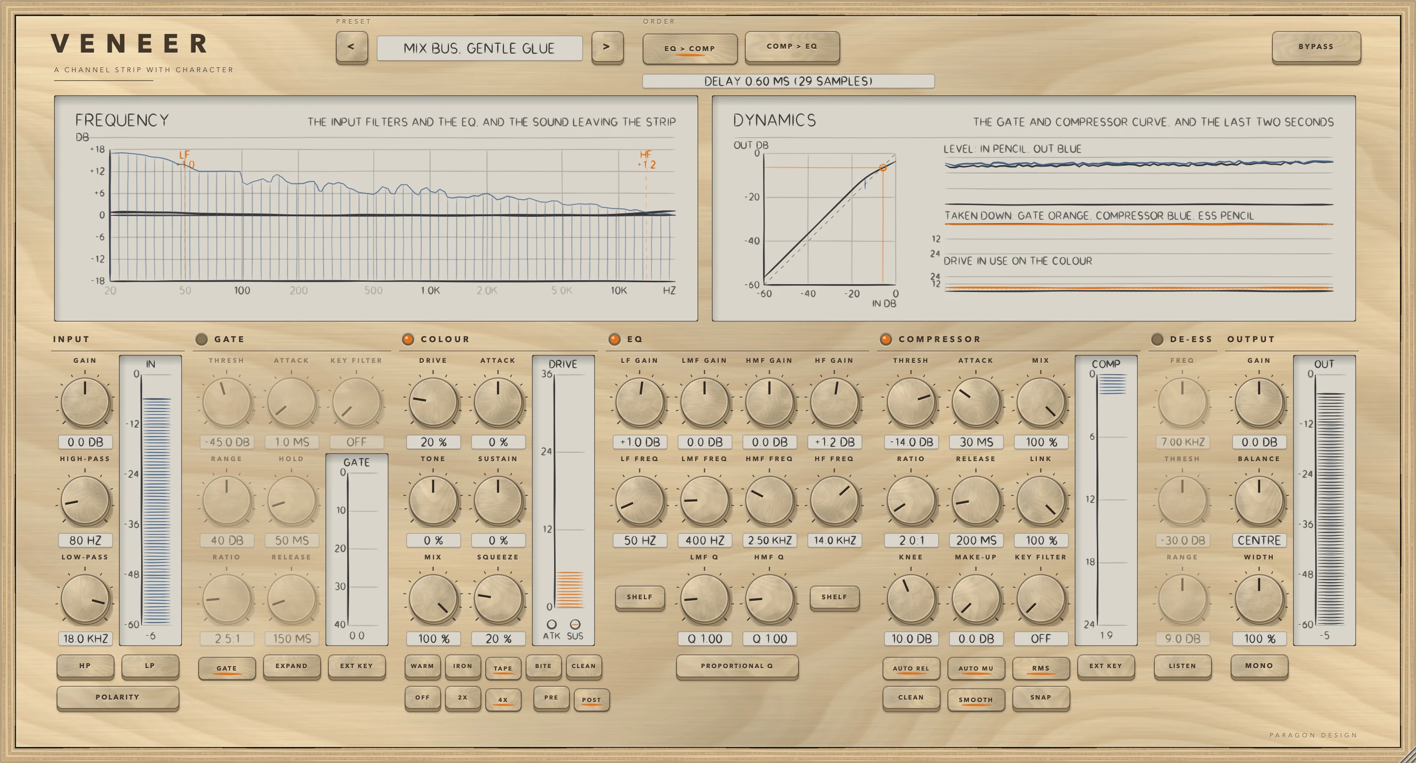 VENEER: A programme through the Mix Bus, Gentle Glue preset