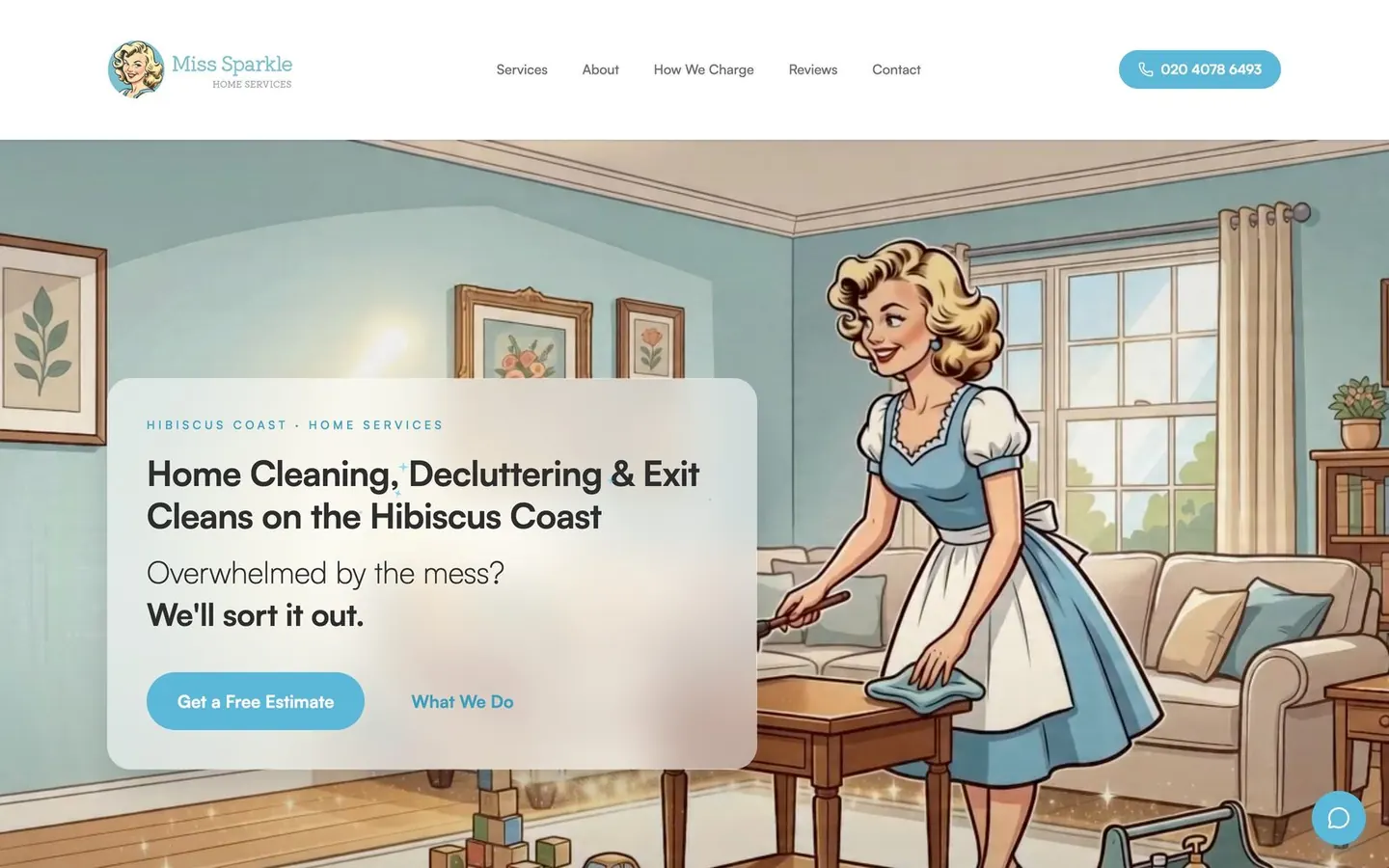 Miss Sparkle home services website