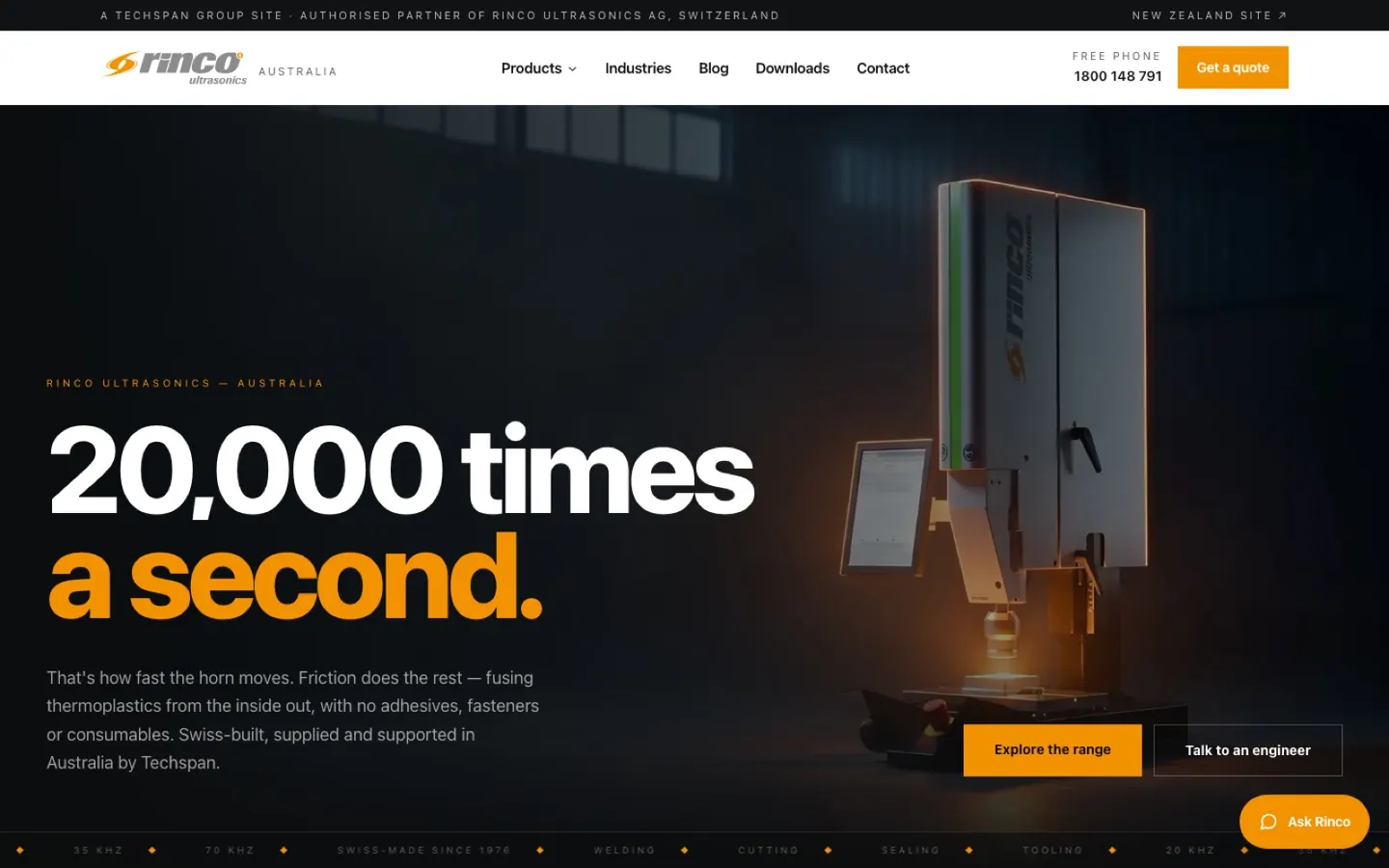 Rinco Ultrasonics Australia website