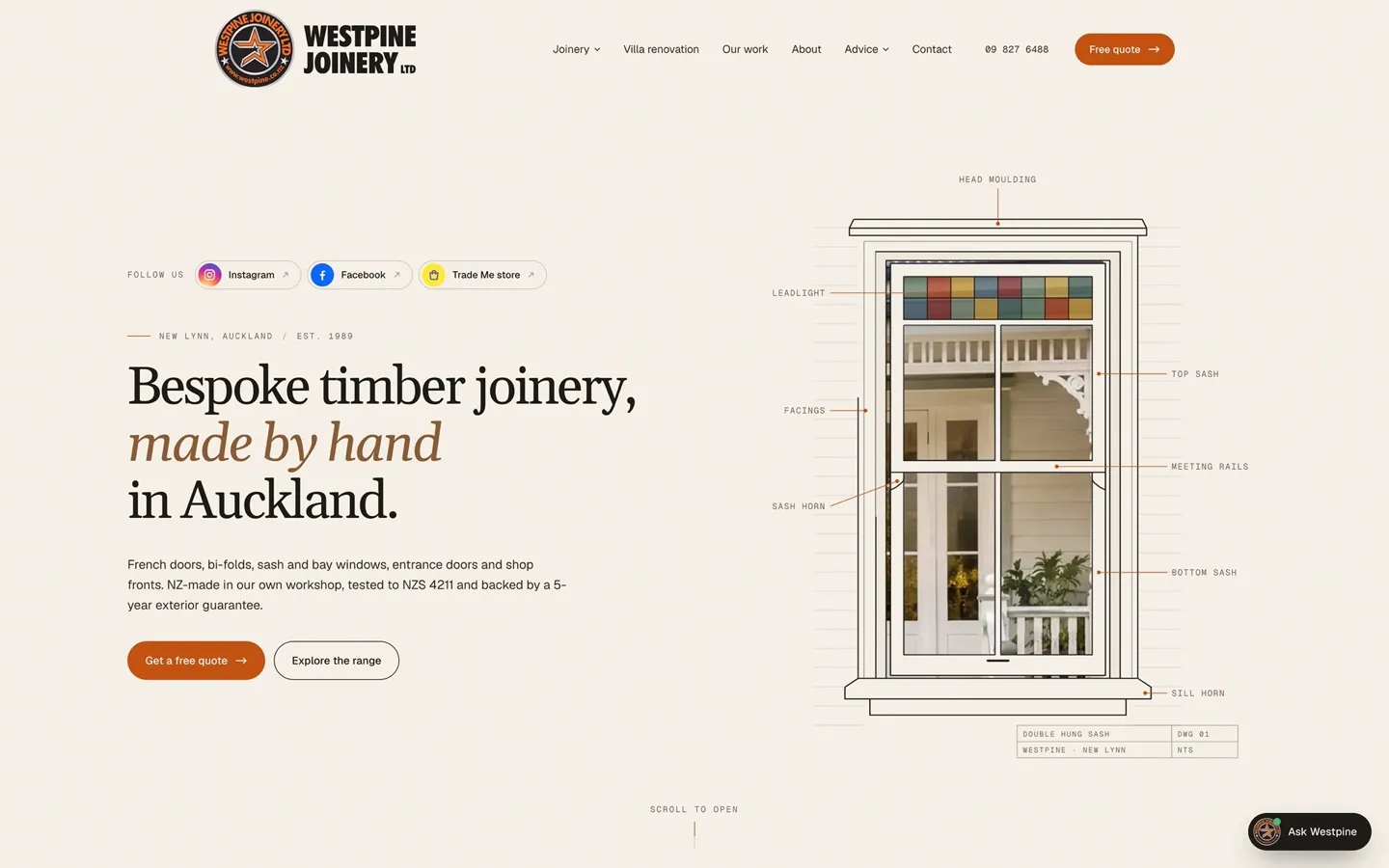 Westpine Joinery website