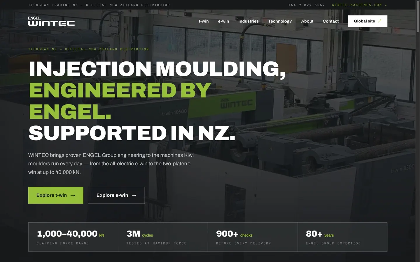 Wintec Machines website