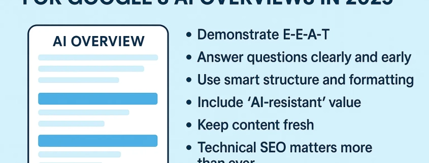 How to optimise your site for Google's AI Overviews in 2025