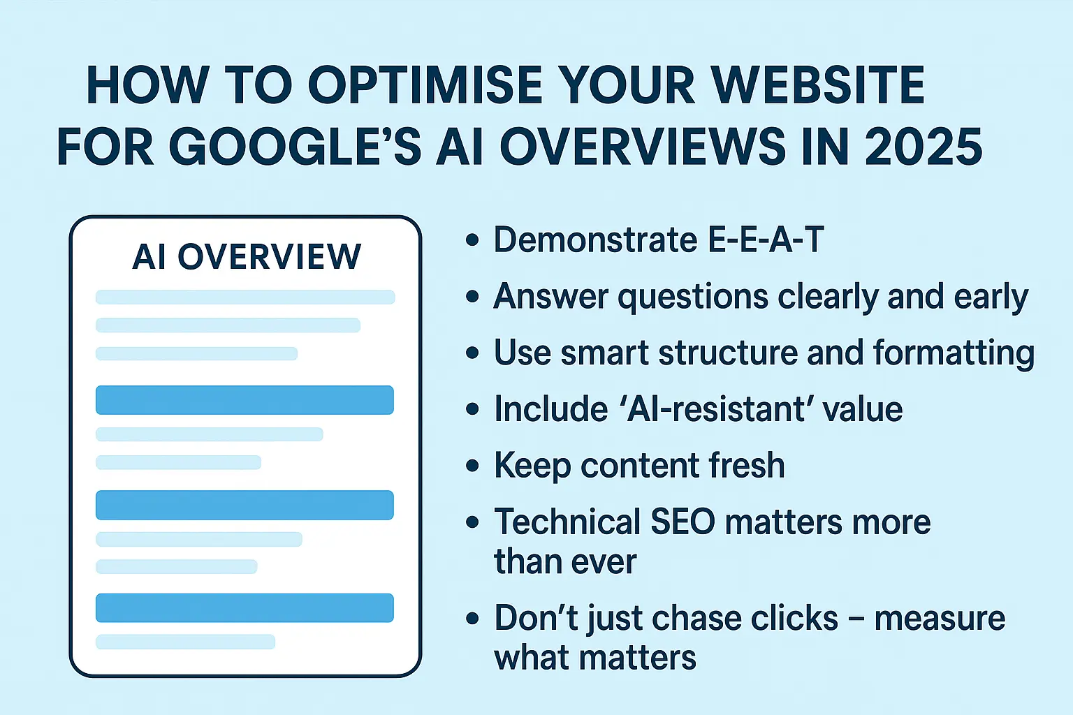 How to Optimise Your Website for Google’s AI Overviews in 2025